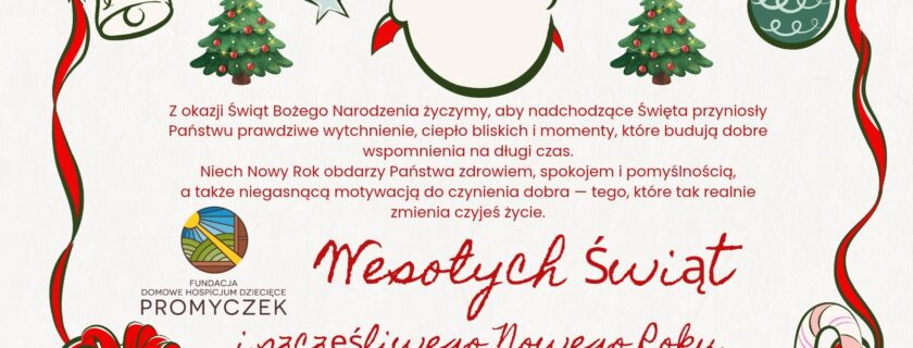 Z okazji Świąt Bożego Narodzenia życzymy,